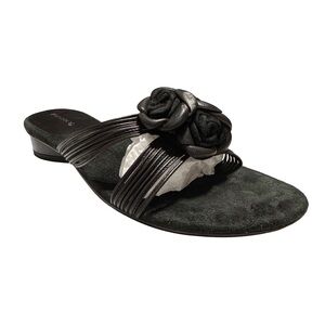 PROXY Leather Floral Rosette Slide Boho Cottagecore Y2K 8